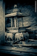 old wooden statue