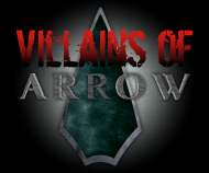 villains of arrow font logo