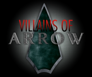villains of arrow font logo