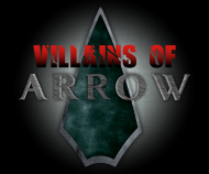 villains of arrow font logo