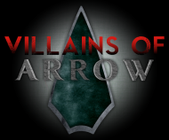 villains of arrow font logo