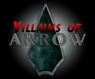 villains of arrow font logo