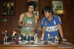 man selling anime toys cosplay nepal kathmandu
